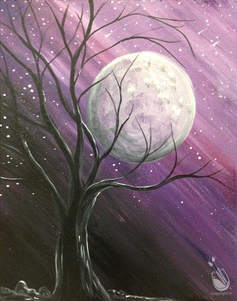 Art after Dark! Mystic Moon! 18+ Add a Candle